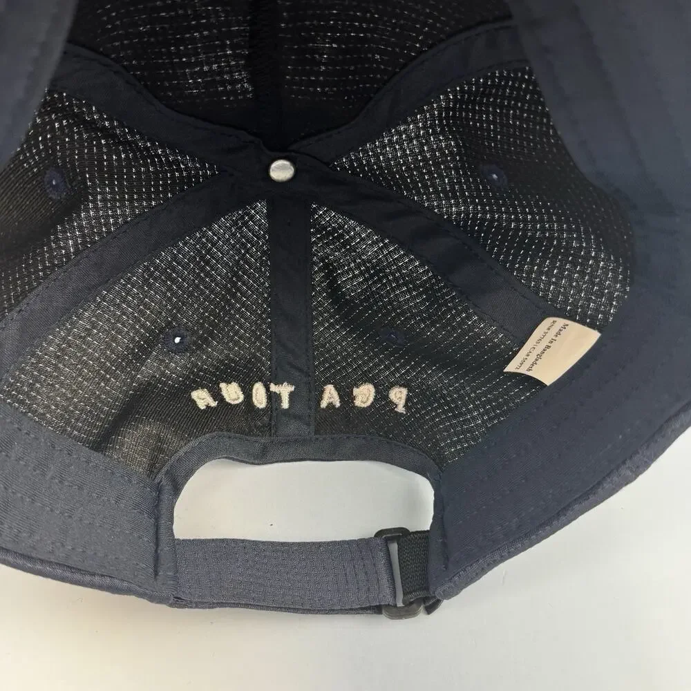PGA Tour Golf Airflux Professional Ventilation‎ Adjustable Hat Cap Navy Blue EUC